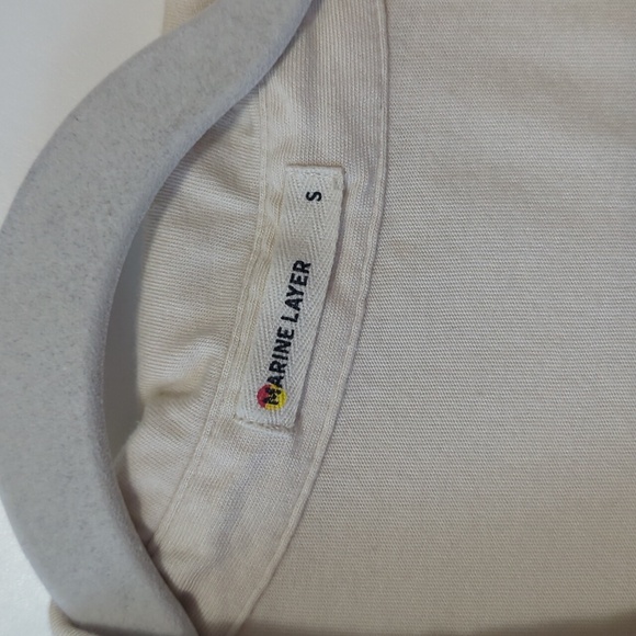 Marine Layer Blue and Cream Striped Polo Shirt - Size Small - Picture 5 of 10